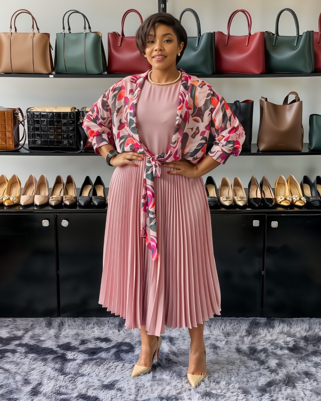 Midi Pleated Dress