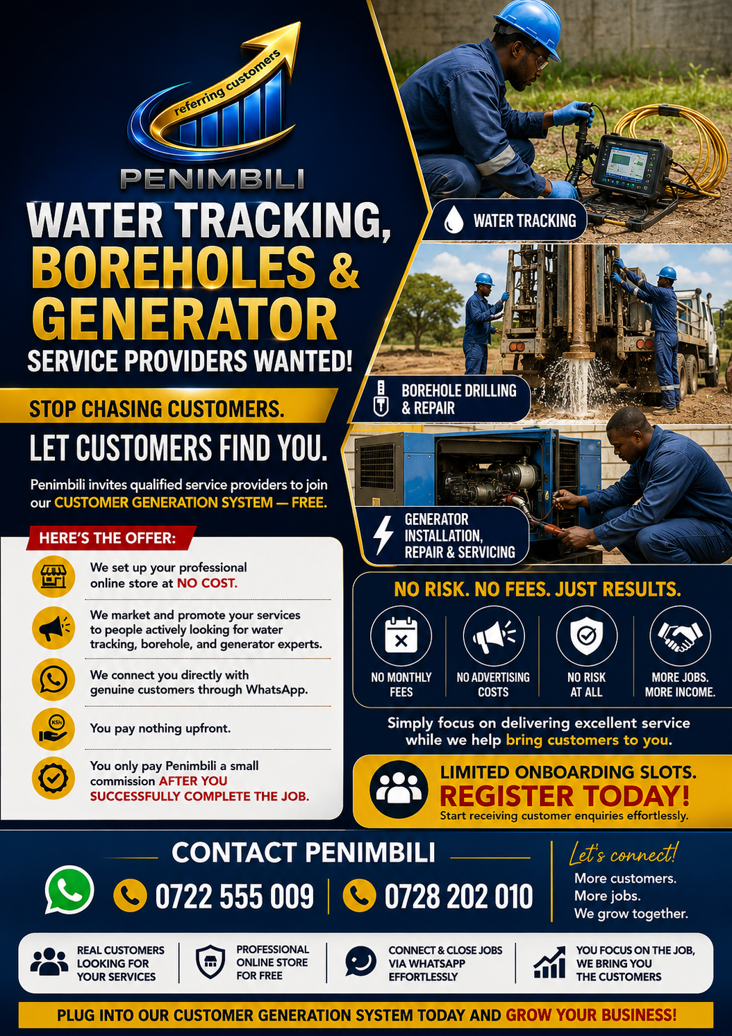Water Tracking, Borehole & Generator Services