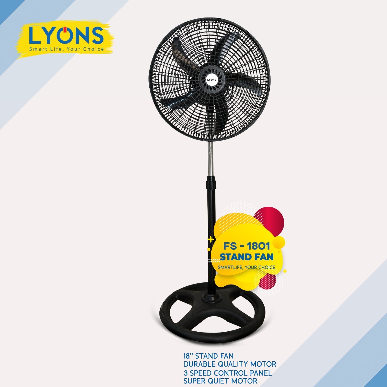 Lyons 18 Inch Stand Fan